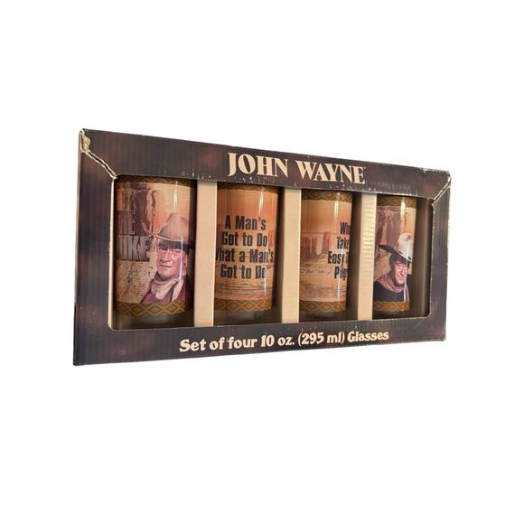 John Wayne collectible drinking glasses - Picture 1 of 9